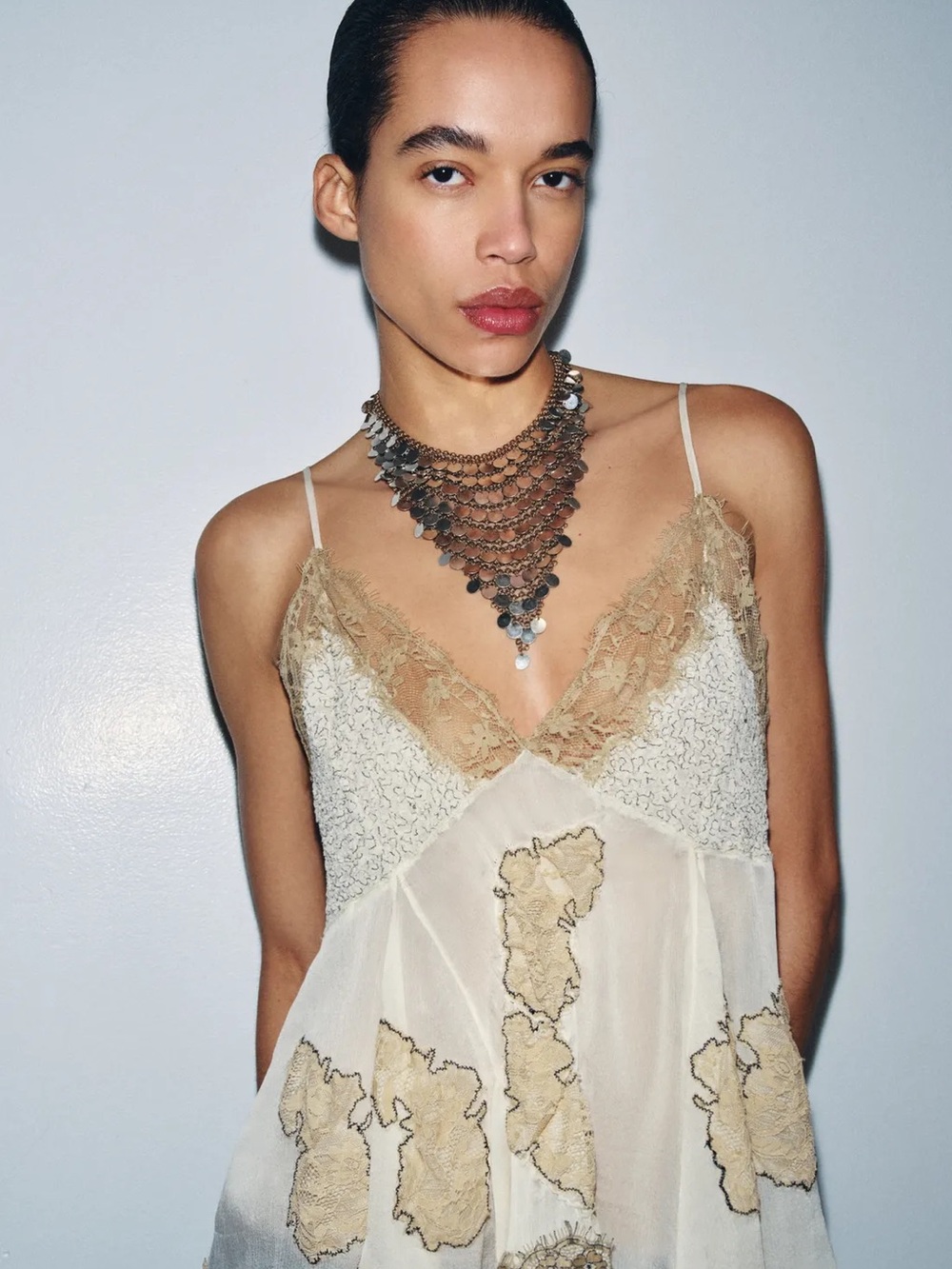 ZARA ZW COLLECTION EMBROIDERED CAMISOLE TOP